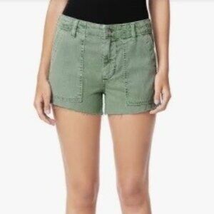 Joe's Jeans Cut Hem Casual Denim Shorts in Green